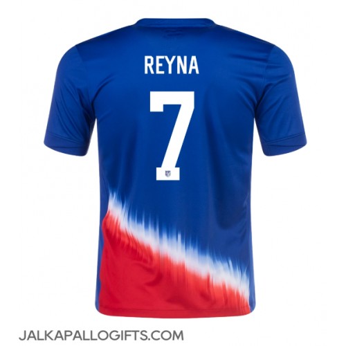 Yhdysvallat Giovanni Reyna #7 Vieraspaita Copa America 2024 Lyhythihainen